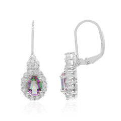 Boucles d'oreilles en argent et Quartz mystique