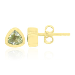 Boucles d'oreilles en argent et Améthyste verte