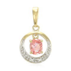 Pendentif en argent et Saphir Padparadscha
