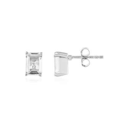 Boucles d'oreilles en argent et Quartz blanc