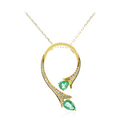 Collier en or et Emeraude de Zambie AAA (CIRARI)