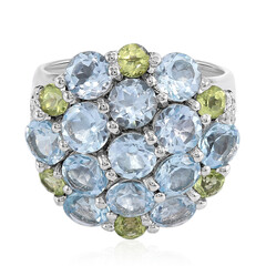 Bague en argent et Topaze bleu ciel