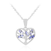 Collier en argent et Tanzanite