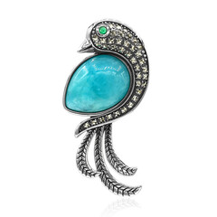 Pendentif en argent et Amazonite (Annette classic)