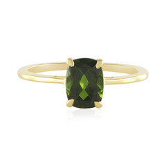 Bague en argent et Diopside de Russie