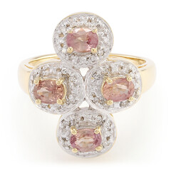 Bague en or et Saphir Padparadscha non chauffé (AMAYANI)