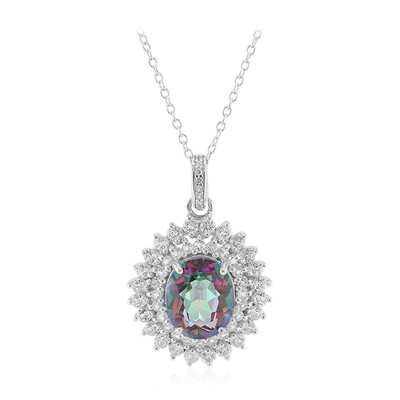 Collier en argent et Quartz mystique