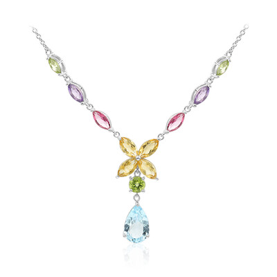Collier en argent et Topaze bleu ciel