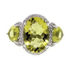 Bague en argent et Quartz de l'Ouro Verde