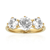 Bague en argent et Topaze blanche