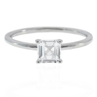 Bague en argent et Topaze blanche