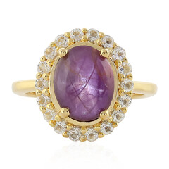 Bague en argent et Rubis étoilé de Channapatna