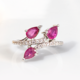 Bague en argent et Rubis de Madagascar