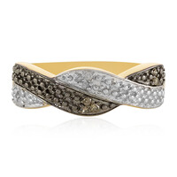 Bague en argent et Diamant champagne I3