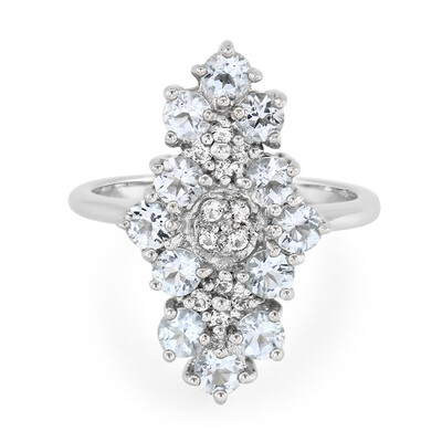 Bague en argent et Aigue-marine