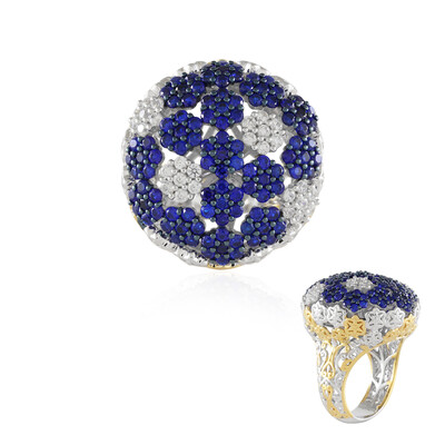 Bague en argent et Spinelle bleu cobalt (Gems en Vogue)