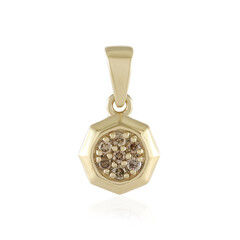 Pendentif en or et Diamant chocolat I2