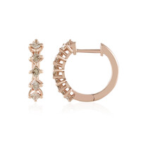 Boucles d'oreilles en or et Diamant chocolat I2