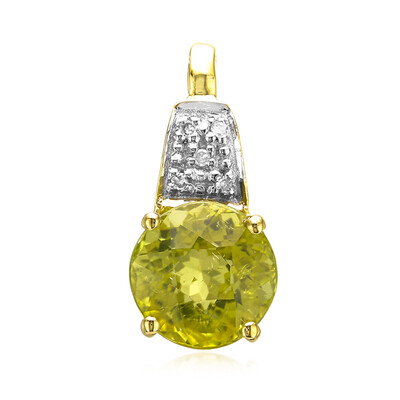 Pendentif en or et Tourmaline cuprifère