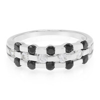 Bague en argent et Spinelle noir