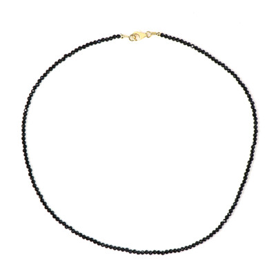 Collier en argent et Spinelle noir