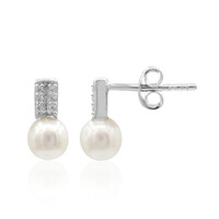 Boucles d'oreilles en argent et Perle de culture d'eau douce