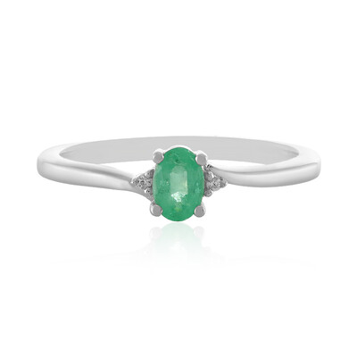Bague en argent et Emeraude d'Ethiopie