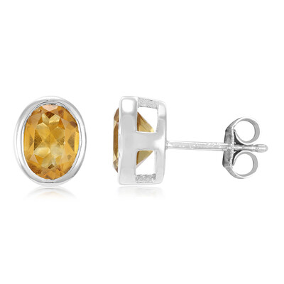 Boucles d'oreilles en argent et Citrine