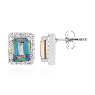 Boucles d'oreilles en argent et Topaze rosée du matin