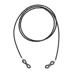 Chaîne de lunettes en argent et spinelle noir