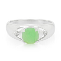 Bague en argent et Chrysoprase impériale