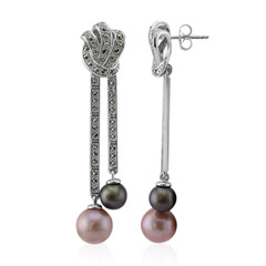 Boucles d'oreilles en argent et Perle Ming (Annette classic)