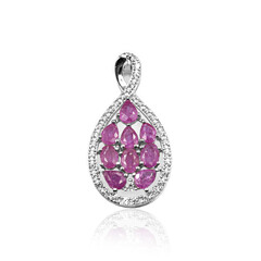 Pendentif en argent et Rubis du Mozambique