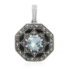 Pendentif en argent et Topaze bleu ciel
