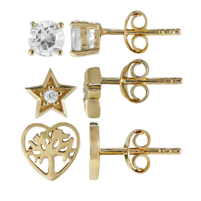 Boucles d'oreilles en argent et Topaze blanche