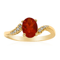 Bague en or et Opale de Feu du Mexique (CIRARI)