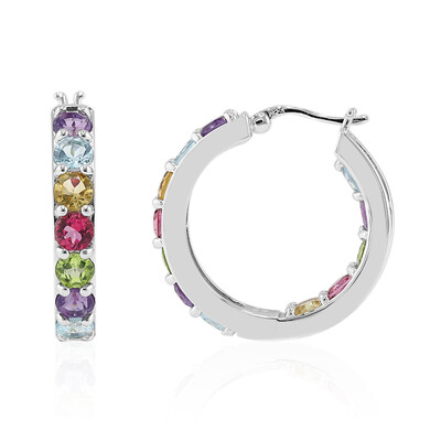 Boucles d'oreilles en argent et Topaze bleu ciel