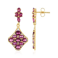Boucles d'oreilles en argent et Grenat Rhodolite