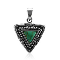 Pendentif en argent et Turquoise verte de Kingman (Art of Nature)