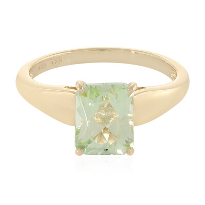 Bague en or et Kunzite vert menthe