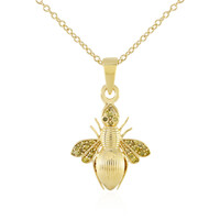 Collier en argent et Diamant jaune I3