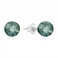 Boucles d'oreilles en argent et Fluorite verte