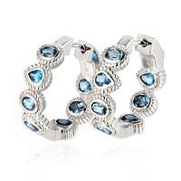 Boucles d'oreilles en argent et Topaze bleu de Londres (Dallas Prince Designs)