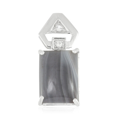 Pendentif en argent et Agate du Botswana