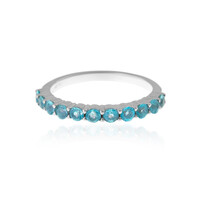 Bague en argent et Apatite bleue