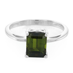 Bague en argent et Tourmaline verte