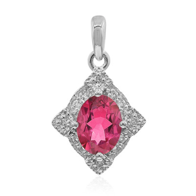 Pendentif en argent et Topaze rose