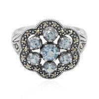 Bague en argent et Topaze bleu ciel
