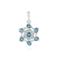 Pendentif en argent et Kyanite bleu pétrole
