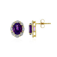 Boucles d'oreilles en argent et Améthyste d'Uruguay